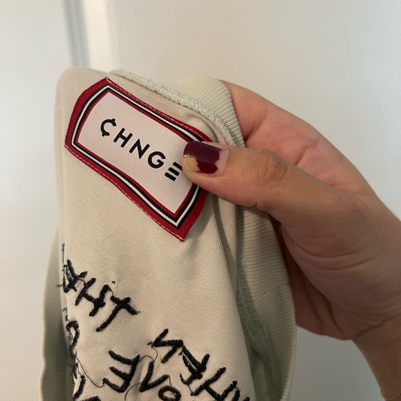 CHNGE Peace Power of Love Crop Top in Mint. Size S (small). - Picture 8 of 8